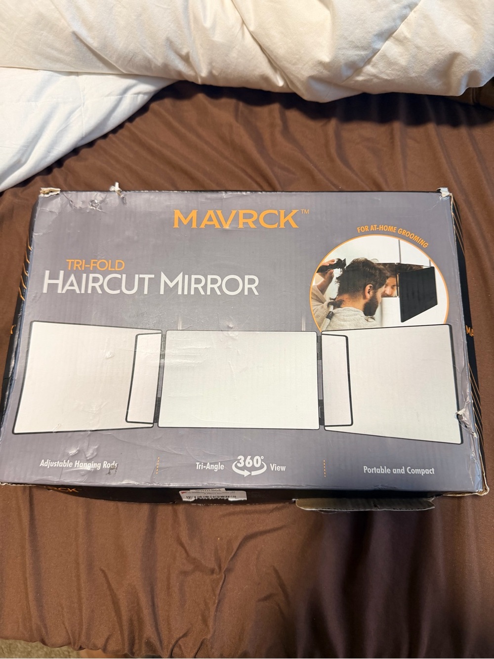 MAVRCK Tri-Fold Haircut Mirror‎ 360 Degree Self Hair Cutting Mirror Portable